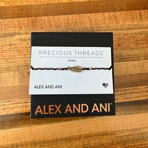 Alex and Ani Gold Wing Charm Bracelet